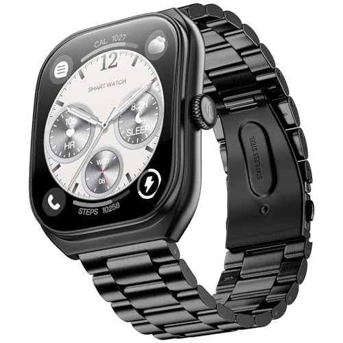 Noise Icon Arc 2.01″ Immersive Curved Display Smartwatch, 10-Day Battery, 1ATM Water Resistant, Functional Crown, 100+ Sports Modes, Health Suite™, Voice Assistant, Built-in Games (Elite Black)