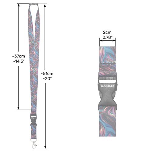 Rolseley Geschenkartikel Schlüsselband bedruckt mit Ihrem dein wunschtext eigenen Schriftzug lanyards schlüsselband metallischer/silberner Text