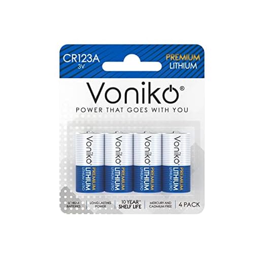 CR123A Premium Lithium Batteries 4 Pack – Photo Lithium Battery – 3 Volt 123 Battery Lithium 10 Years Shelf Life – UL&RoHS Certified for Security and Medical Equipment