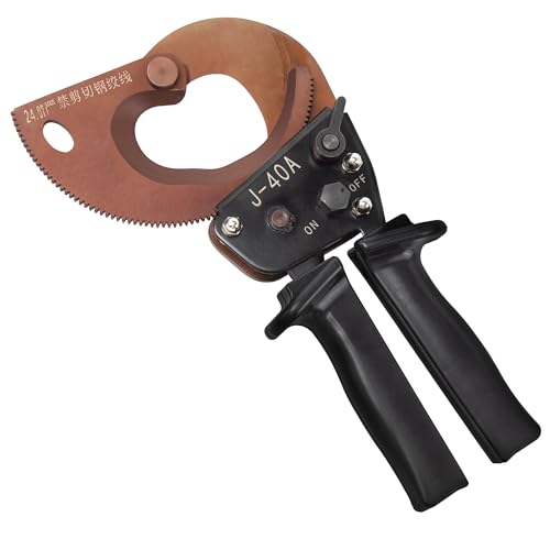 Tijeras de corte de cables, cortador de cables de trinquete, cortadores de alambre resistentes J40A de 300 mm², tijeras de cable de grado industrial, herramienta de corte manual, abrazadera de