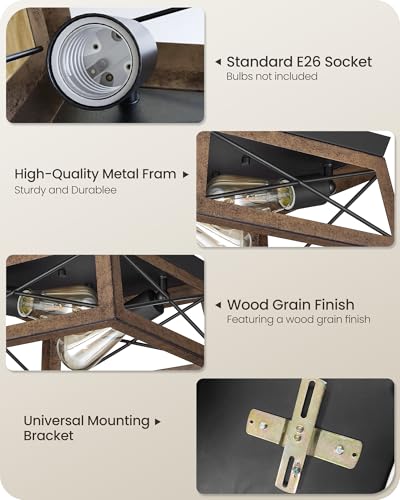 Comparativas de Lamparas de techo de madera los mejores 5. 21 Imagen adicional