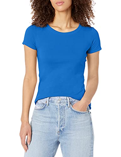 Clementine Apparel Women’s Short Sleeve T Shirt Easy Tag Crew Neck Soft Cotton Blend Undershirts (1510)