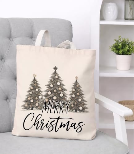 Image of Cute Cat Canvas Tote Bag for Women, Aesthetic Reusable Shoulder Bag for Shopping Travel Work