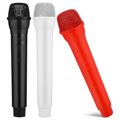 CORHAD 3 Pièces Accessoires De Microphone pour Enfants Accessoire De Costume De Microphone De Pratique Parole Jouer Mini-Micro pour Plastique