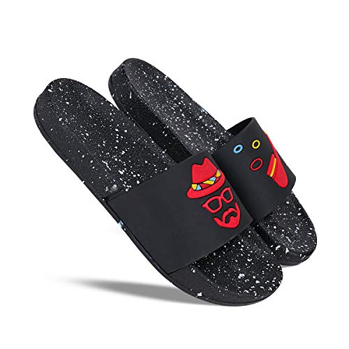 Image of BERSACHE Men Black Casual SlipperFlipflop