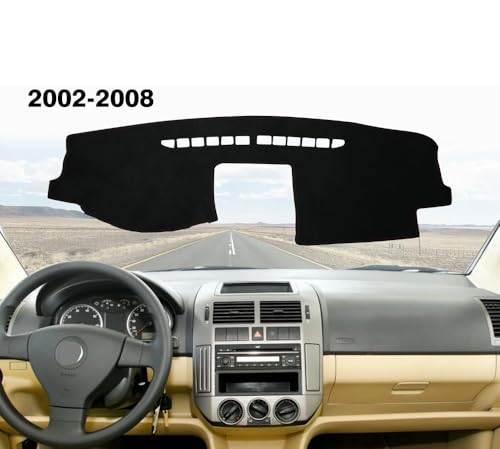 Tapis de tableau de bord VW Polo MK4 polyester noir protection UV 9N 9N3