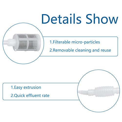NATEE 2pcs 1,73m Siphon à Vin Tube Filtre Réutilisable Tuyau de Siphon en Plastique Qualité Alimentaire Fabrication de Bière, Filtrer de Vin Transparent - Image 5