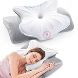 Subtail Almohada de espuma viscoelástica para el cuello, espalda y boca abajo