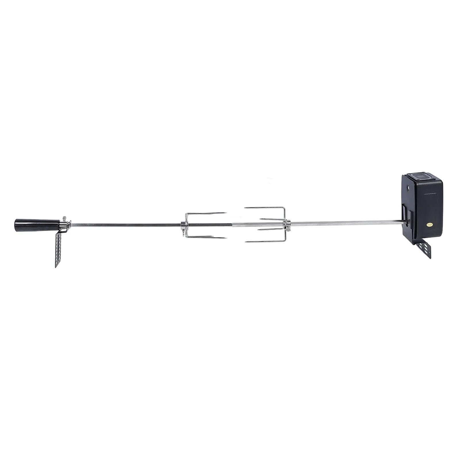Generisch Set per arrostire, griglia rotante e griglie elettriche, con forchette per spiedini, supporti per arrostire perfettamente, set per barbecue in acciaio inox