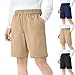 Kids Summer Golf Shorts Loose Elastic Waist Knee Length Lightweight Casual Shorts with Pockets for 4-15 Years