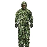 ❦[Artesanía exquisita] La ropa de camuflaje 3D es fácil de poner y quitar, adecuada para lugares boscosos y áreas con arbustos densos, lo que facilita enrollar las mangas y los puños sin resbalar.
