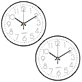2 pezzi orologio da muro 20 cm, rologio da Parete Moderno Silenzioso, Circolare Facile Lettura, per Casa Soggiorno Ufficio Camera da Letto scuola cucina (Bianco)