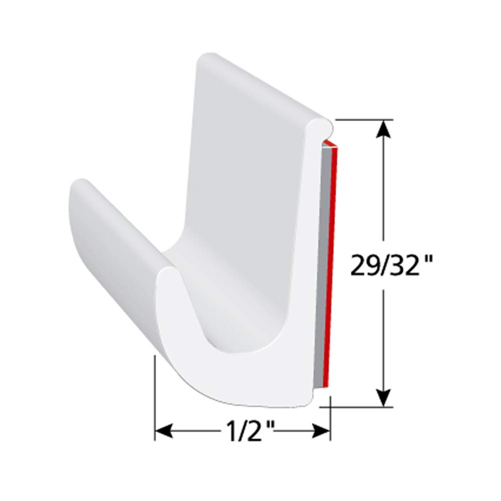 TrimLok Drip Rail, White 1/2” Height, 25’ Length PVC Plastic Rain