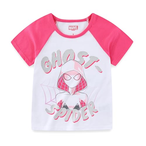 Image of Marvel Spider-Gwen Ghost Spider Girls Short Sleeve T-Shirt and French Terry Shorts Set for Big Kids