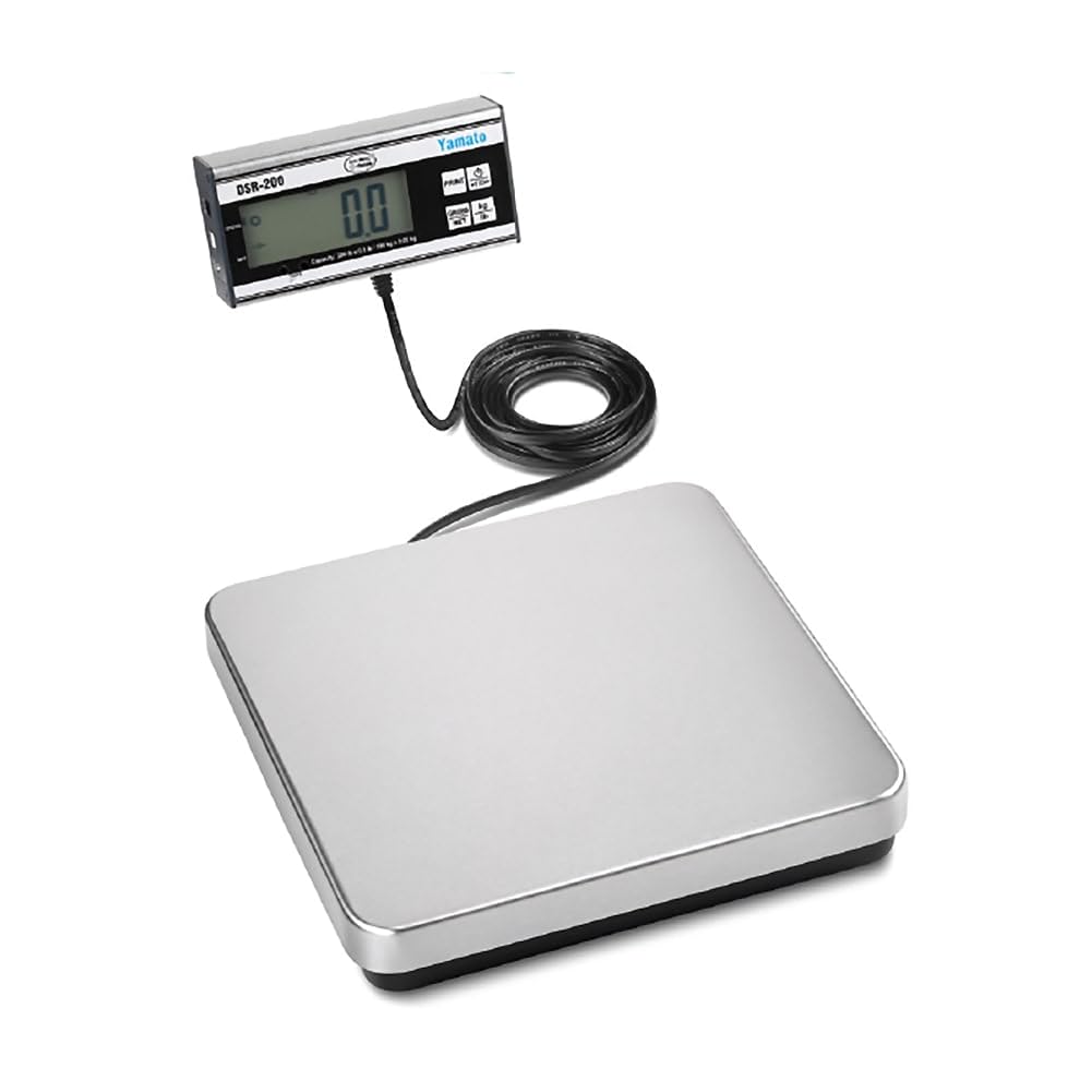 DSR-200 Hands Free 200 Pound Digital Scale with AC Adaptor by Yamato – Stainless Steel, Multi-color, Model DSR-200 W/4510 INDICATOR