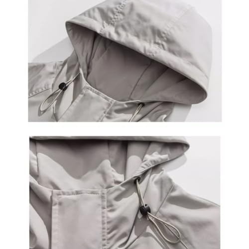 Windbreaker Boys Girls Lightweight Breathable Raincoat Reflective Packable Hooded Softshell Lined Hiking Coat Coat Lightweight (Color : Black B, Size : Small)3