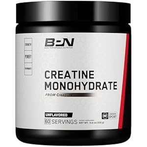 BARE PERFORMANCE NUTRITION, BPN Pure Creatine Monohydrate Powder by Creapure, 5g of Creatine per Serving, Supports Muscle Growth, Unflavored Creatine Powder, 60 Servings