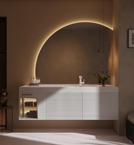 Bathroom Sink Vanity, Floating Modern Bathroom Vanities with Sink, 44Inch