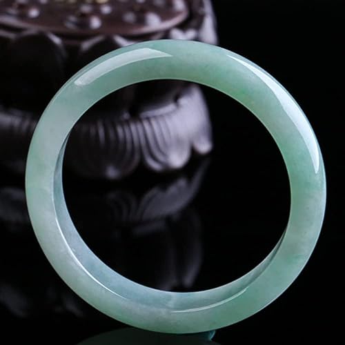 Bracelet de jade naturel vert clair avec fleur flottante artisanale - 4