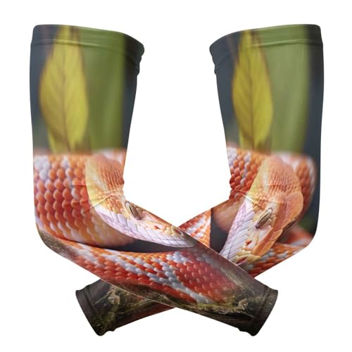 YEGAME Arm Sleeves for Men & Women, Snake 1 Pair Cooling UV Sun Protection Sports Compression Sleeves, UPF 50+ Basketball Tennis Cycling Arm Warmers, Breathable Tattoo Cover Sleeve