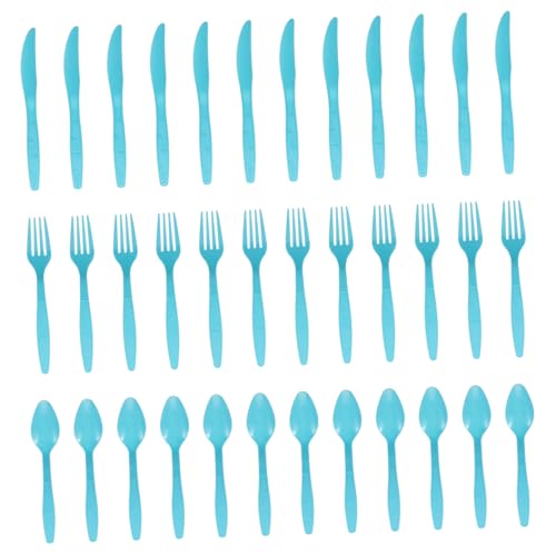 GOOHOCHY Disposable Tableware Set 16pc Cake Party Cutlery Plastic Forks Spoons for Wedding