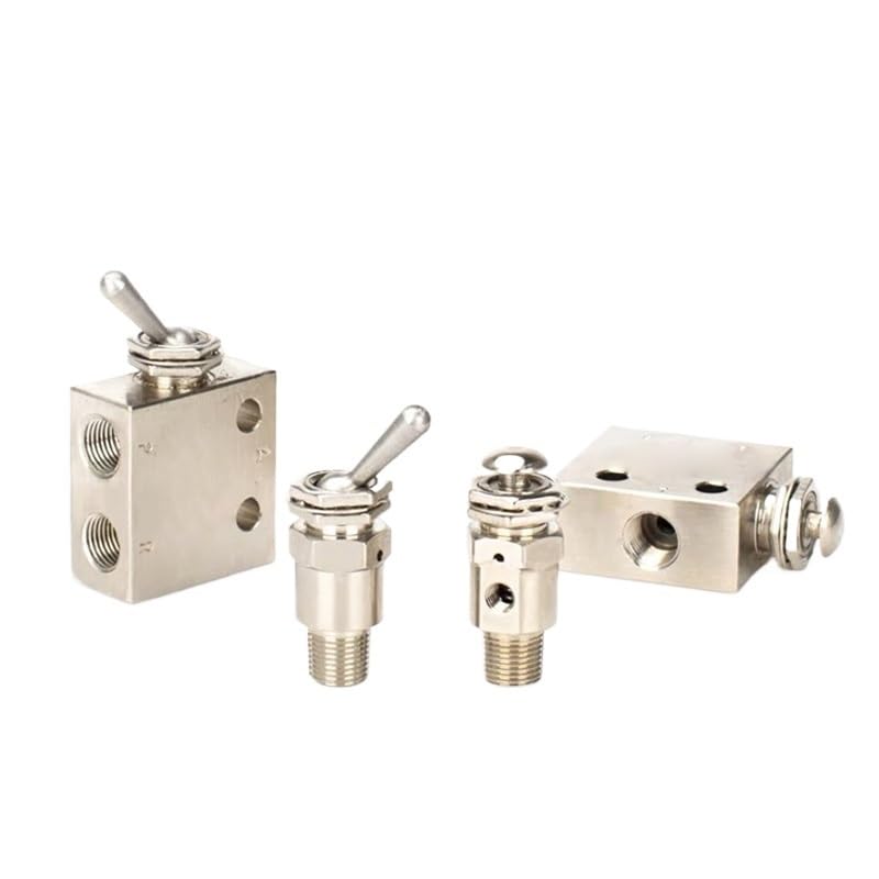 Air Pneumatic Mechanical Valve 2 Position 5 Way Toggle Button Switch TAC2-41V 31V 41P 31P 41PP TAC-4V 4P 3P 3V TV-3S(Color:TAC-3V)