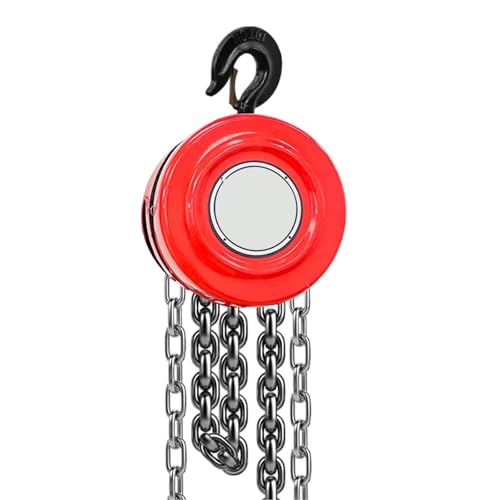 BHFPFZA Manual Chain Hoist with Double Hoo for Warehouse and Worhop Lifting Ta Portable and Easy to Use