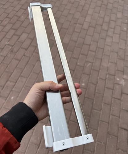 Ausziehbare Kleiderstange mit 2 Gleitschienen, ausziehbare Kleiderstange, verstellbare 30-80cm Kleiderstange, Kleiderstange, belastbar 25kg