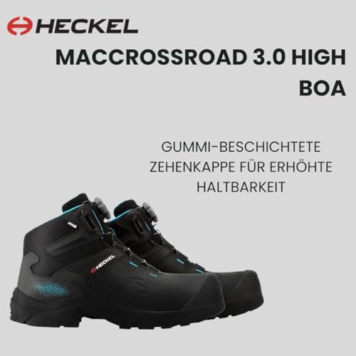 Heckel MACCROSSROAD 3.0 Sicherheitsstiefel - BOA Verschluss - Schwarz - Gr 43