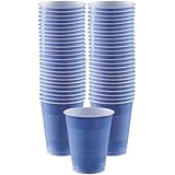 Pastel Blue Plastic Cups (18 oz.) 50 Count - Stackable, Heavy-Duty & Eco-Friendly Party Drinkware, Vibrant Color & Ultimate Durability - Perfect For All Occasions