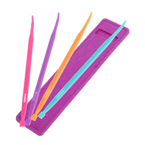 Angoily 4 Piezas Herramienta de ancho de banda herramientas pequeño kit de costura de viaje Kit básico para máquina de coser bolsa de costura kit de costura multifuncional sintió