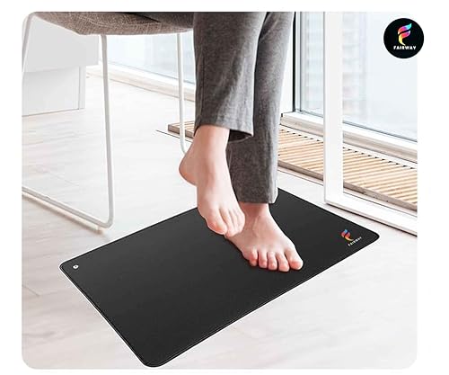 Fairway Grounding Mat for Sleep, Energy, Pain Relief, Inflammation, Balance, Wellness, Earth Connected Therapy, Indoor Grounding at Home, Office, Work, 15 Foot Cord, Conductive Carbon, Black by Fairway - Image 2