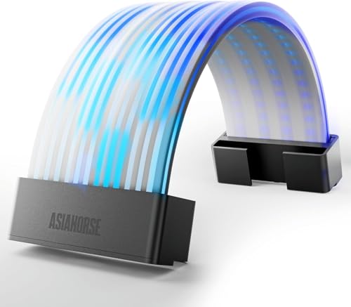 AsiaHorse AURORA Pro 24-pin ARGB cubierta 5 V 3-pin ARGB ATX/MATX/ITX, 20.000 horas, negro