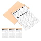 Matériau : fabriqué à partir de copie, ce carnet de factures garantit des duplicatas et lisibles sans avoir besoin carbone, carnet de reçus, porte-reçus de bureau à pointes