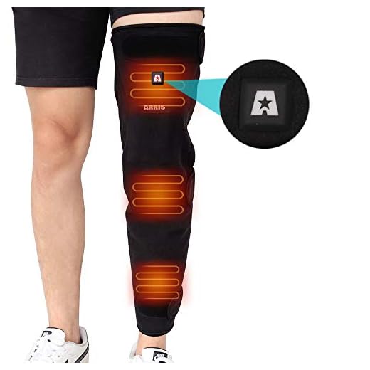 ARRIS Full Leg Heated Wrap - Electric Heating Pad for Knee, Calf, Thigh, Leg, Arm - 7.4V Battery Powered Heat Brace for Increasing Circulation, Relieve Joint, Rheumatic Arthritis Pain, for Men Women