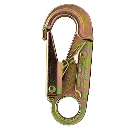 Image of Madaco Roof Construction Fall Protection Heavy Duty Industrial Safety Internal Shock Absorbing Pack 2FT Snap Hook Lanyard ANSI OSHA L-613-01