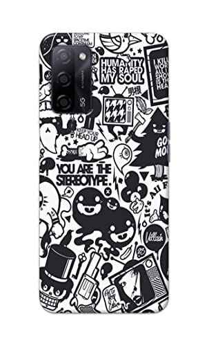 Image of Printed Hard Back Cover Case for Oppo A55 5G | Oppo A53s 5G | Oppo A54s Back Cover (Mixed Cartoon) -702