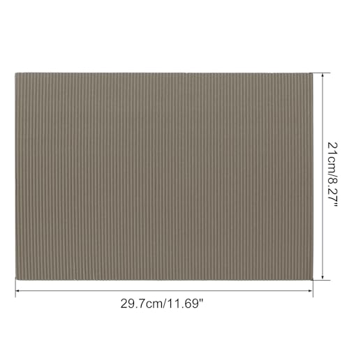 Image of uxcell 10pcs Corrugated Cardboard Paper Sheets,Brown,11.69-inch x 8.27-inch,for Craft and DIY Projects