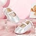 Kiderence Baby Girls Prewalker Mary Jane Flats Bowknot Princess Dress Shoes White (Infant/18-24 Months)