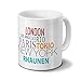 Städtetasse Rhaunen - Design Famous Cities of the World - Stadt-Tasse, Kaffeebecher, City-Mug, Becher, Kaffeetasse - Farbe Weiß