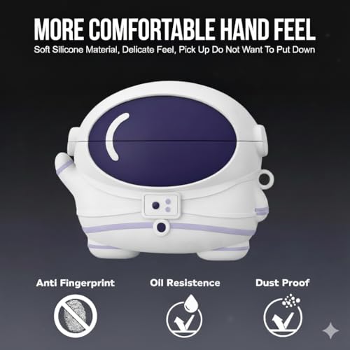 Image of Hamper Silicone Case Cover Compatible for OnePlus Nord Buds 3 | 3 Pro (Astronaut)