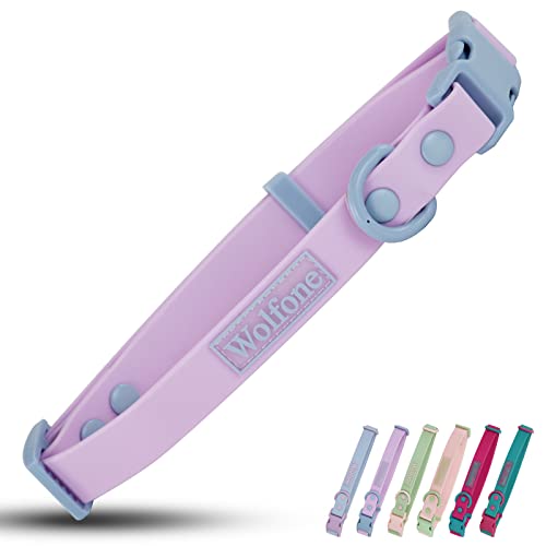 The Lilac Dog Collar 13 Wolfone Waterproof Dog Collar with Quick Release Buckle, Cute Adjustable ...