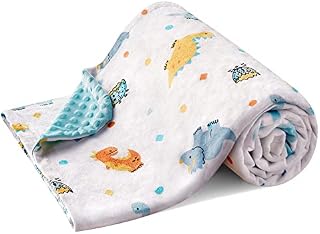 DAYSU Baby Blanket, Silky Soft Micro Fleece Baby Blanket with Dotted Backing, Printed Animal Throw Blanket for Girls, Elephant, Pink, 101x76cm