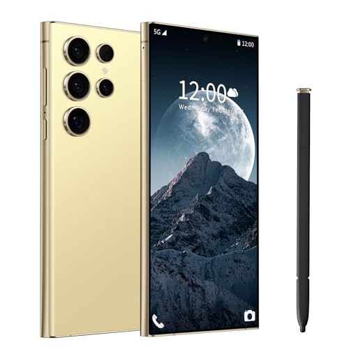 I24 Ultra 5G Unlocked Phones, Built in Pen, Smartphone Battery 6800mAh 6.8" HD Screen Unlocked Cell Phone, 6+256GB Android13 with 128G Memory Card, Face ID/Fingerprint Lock/GPS (Dark Purple)