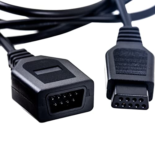 Image of whiteeeen 9 Pin Extension Cord Cable for Sega Genesis MD Mega Drive Controlle Extension Sega Genesis 1 /2 /3 Controller About 5.9FT (1pcs)