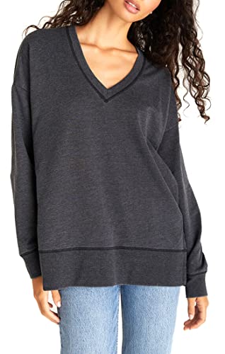 Z SUPPLY Women's V Neck Weekender Sweatshirt
