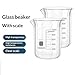 6 Sizes Glass Beaker Set, Beakers Clear Measuring Graduated Liquid Container Beakers in 10ml, 25ml, 50ml, 100ml, 150ml, 250ml