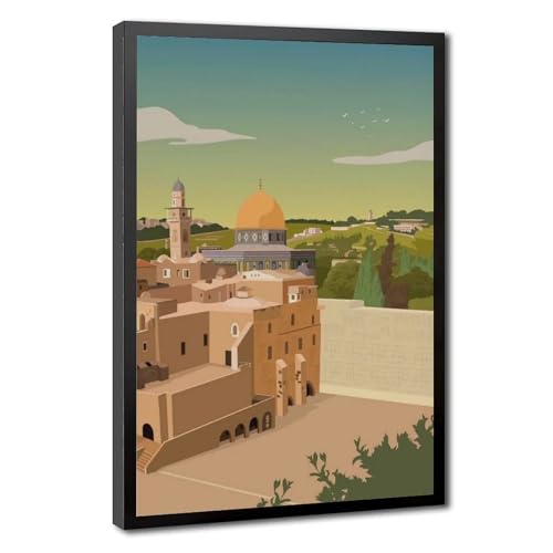 Poster voyage Israël toile premium grand format 40x61cm