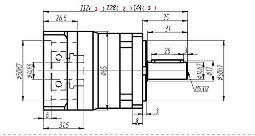 Réducteur planétaire anti-vibration ratio 5:1 pour servomoteur GOWE LRF60-5