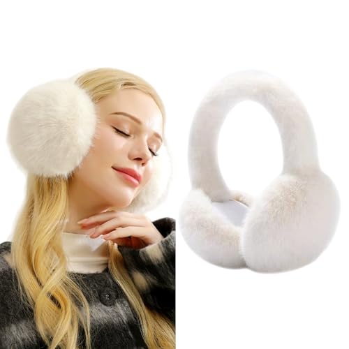 Orejeras de invierno de felpa esponjosas ideales para paseos al aire libre